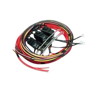 BL Fab triple fuel pump wiring harness for return-style fuel systems, with 10 gauge cables, 40 Amp relays, and 30 Amp fuses.
